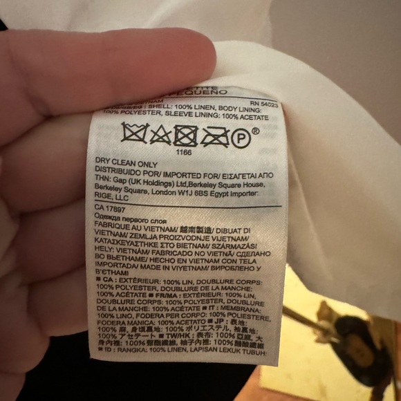 NWT: Banana Republic White Linen Zipper Sleeves Blazer •2P - Picture 15 of 15